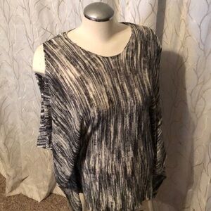 Shaw. Cardigan. Wrap. Black and White